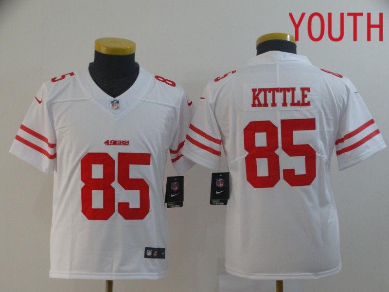 Youth San Francisco 49ers #85 Kittle White Nike Vapor Untouchable Limited Player NFL Jerseys->oakland raiders->NFL Jersey